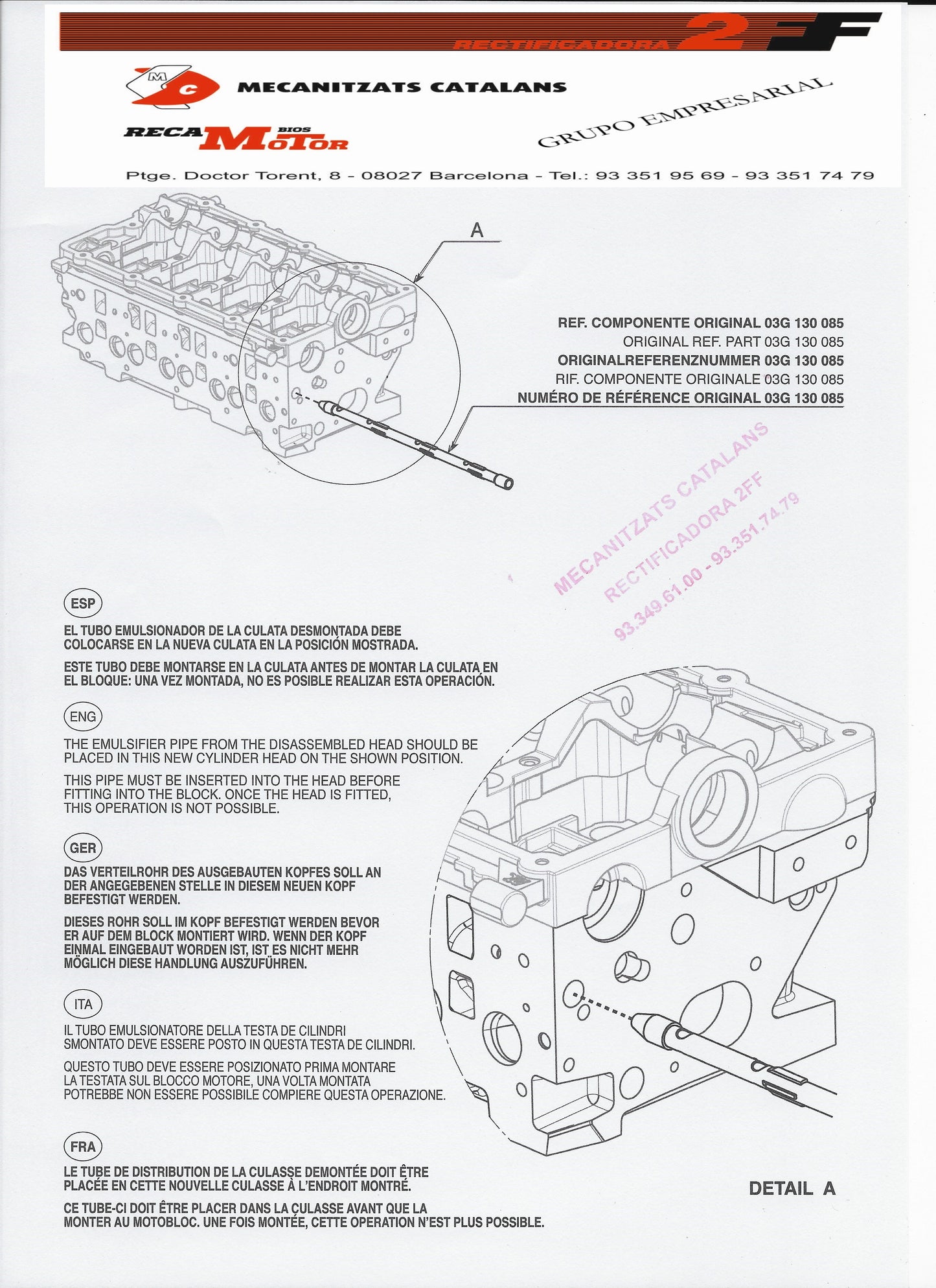 CULATA DESNUDA AUDI 2.0 TDI 16V <2003